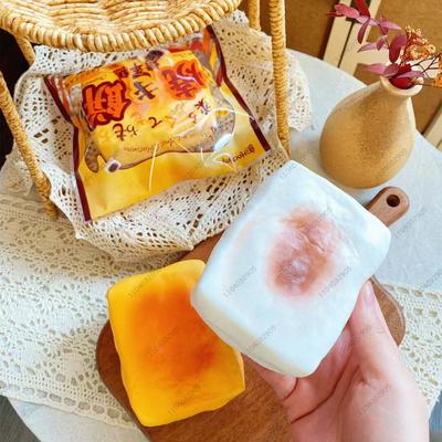 Grilled Rice Cake Squishy Toy Red Bean Rice Cake Hi Fidget Toys ASMR Anti Stress Relief  Sensory Toys for Kids  Adults Gifts