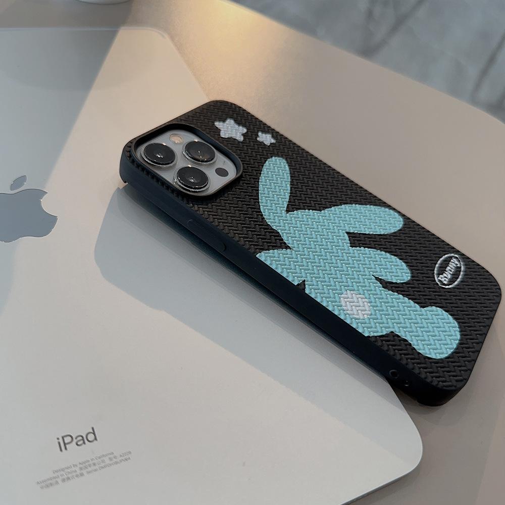 The minimalist rabbit phone case is suitable for iPhone 13, iPhone 15, iPhone 16 Pro Max