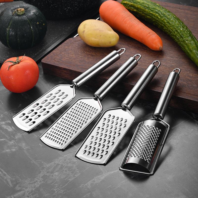 Lemon Zester Stainless Steel Cheese Grater Slicer Rectangle Chocolate Lemon Zester with Non-Slip Handle Kitchen Gadgets