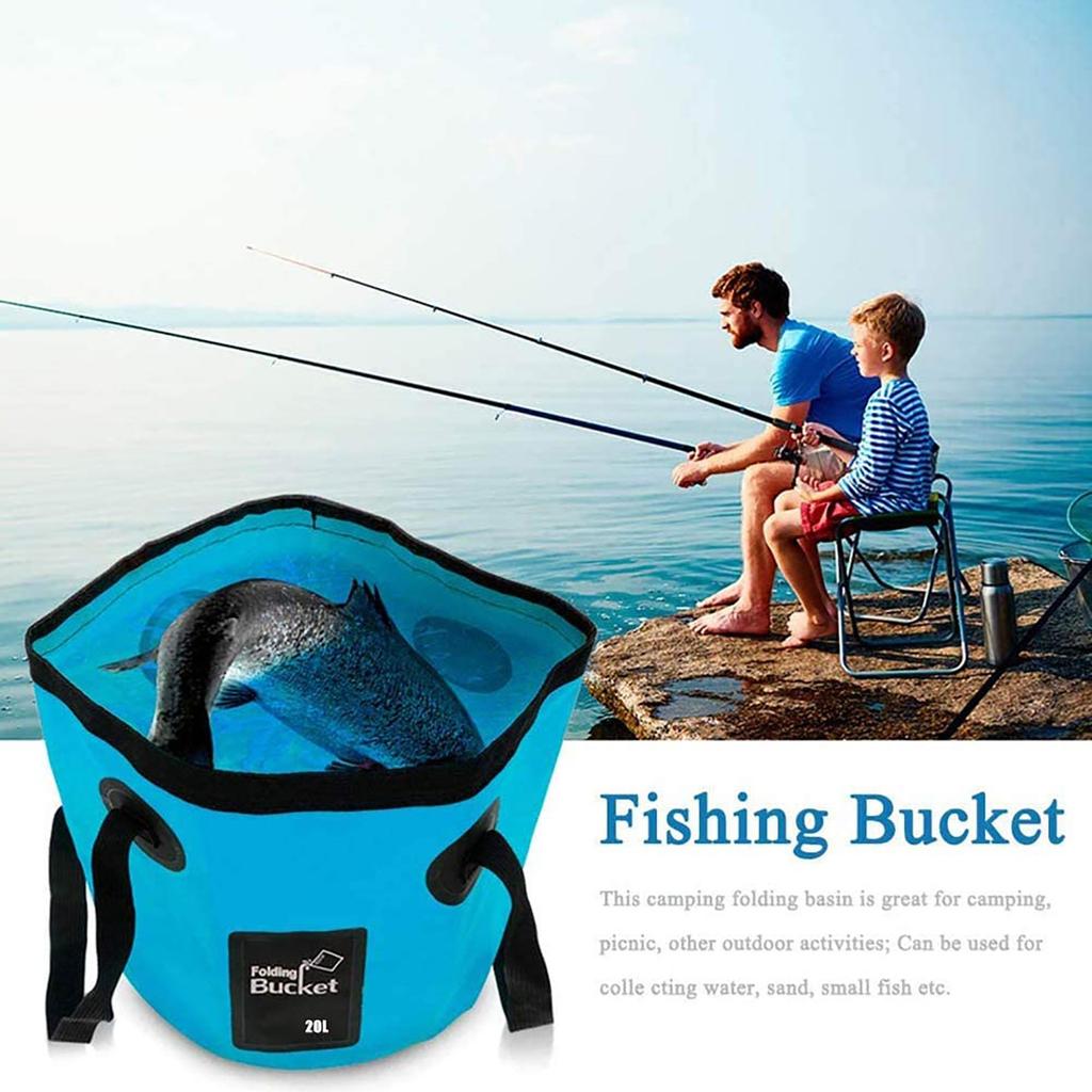 Portable Outdoor Folding Buckets For Camping, Fishing, Picnic Foldable Buckets