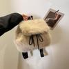1 elegante zaino da viaggio alla moda in peluche, zaino carino di grande capacità, mini zaino carino e soffice, borsa da giorno da viaggio alla moda in peluche