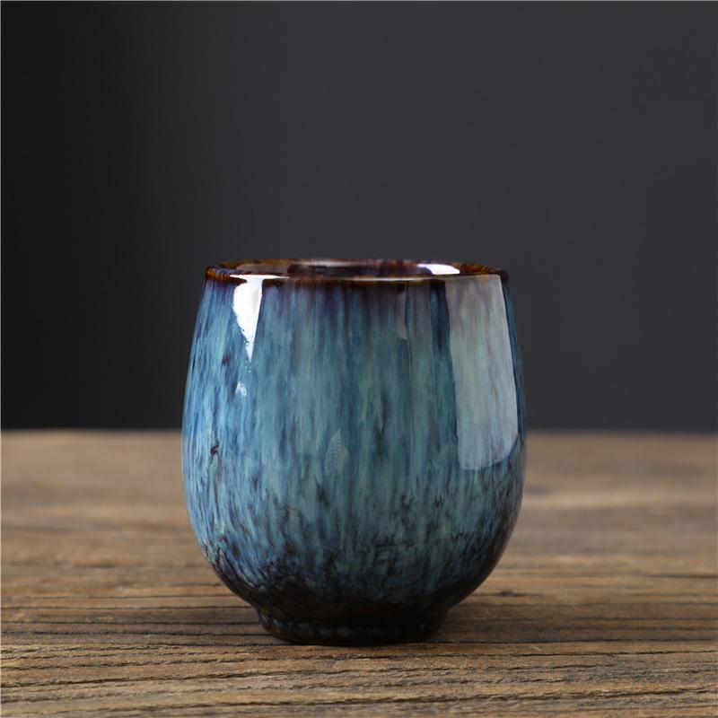 Kiln-Changed Ceramics Single Cup Jianzhan Master Cup Small Cup Concentrated Coffee Cup Tianmu Glaze Tea Cup