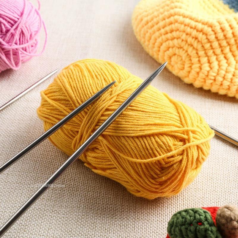 5Pcs/bag Stainless Steel Straight Knitting Needles Metal Crochet Hook DIY Sweater Weave Knitting Tools 2-5mm Sewing Accessories