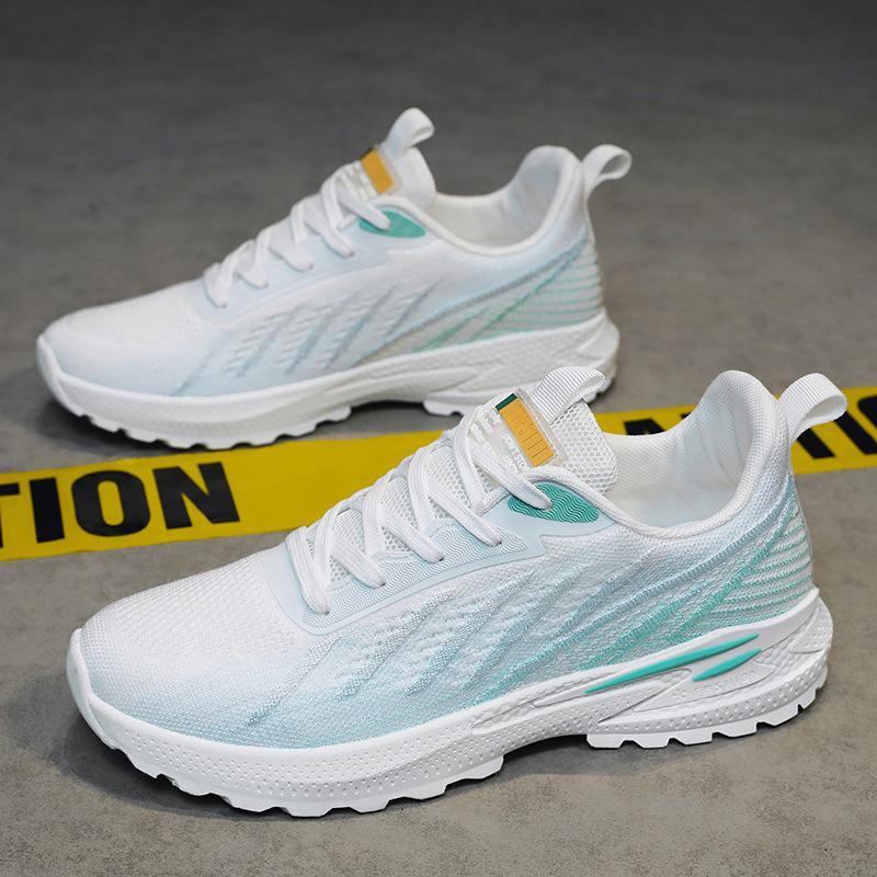 Men's Shoes 2025 New Spring Fly-woven Lightweight Soft-soled Running Shoes Youth Sports and Leisure Winter Dad Shoes