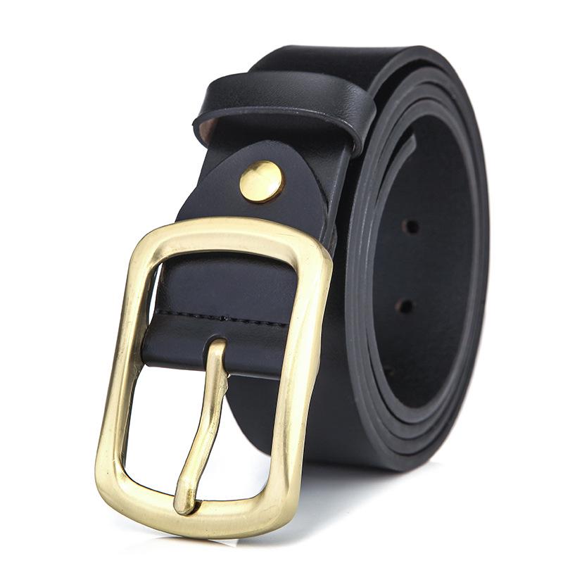 Men's Genuine Full Grain Leather Casual Antique Waist Belt