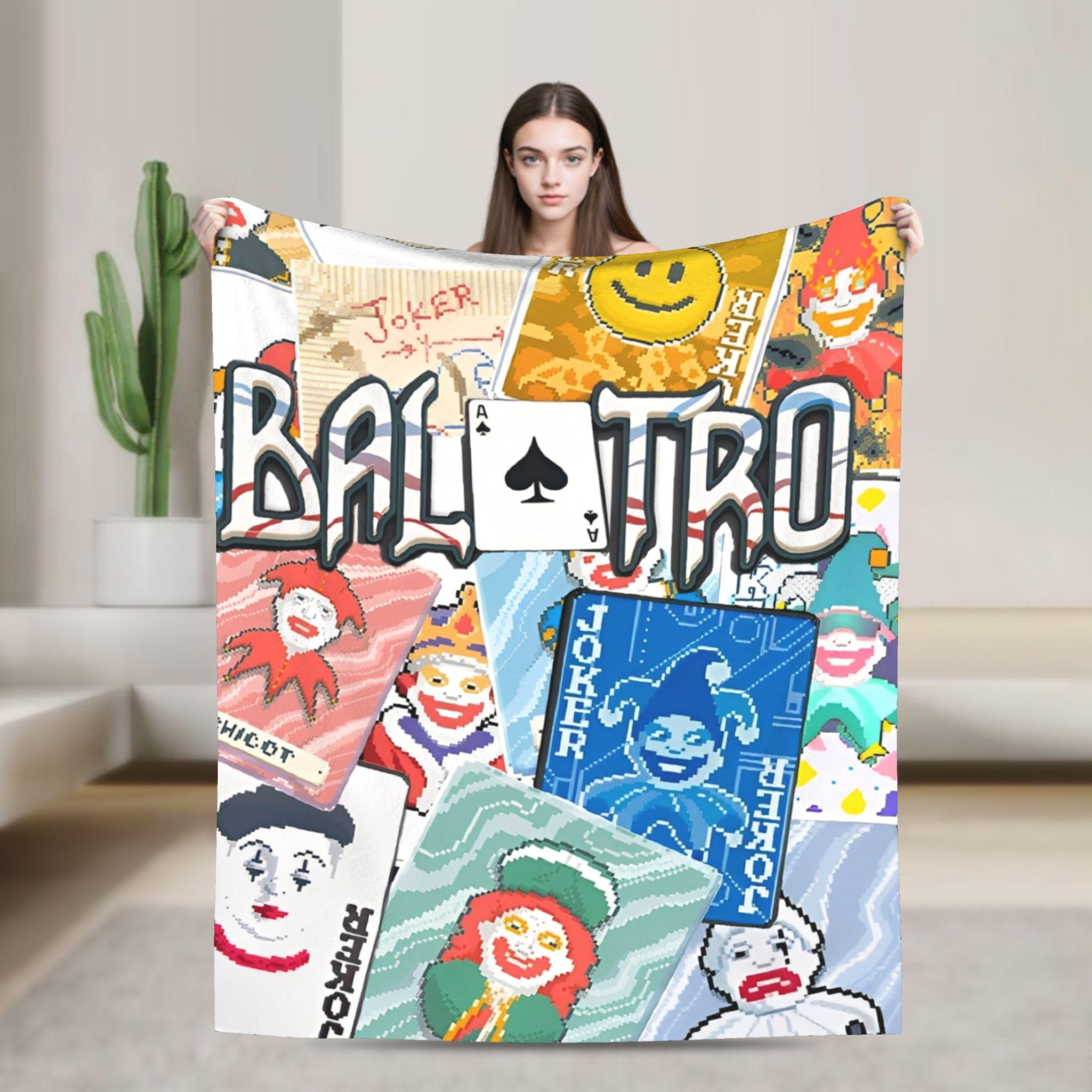 

Balatro Карти Джокер-Джимбо Ковдри Настільна гра Фланель Смішне Дихаюче Пледове ковдру для дому Ресторану Зими Офісу 40x50in