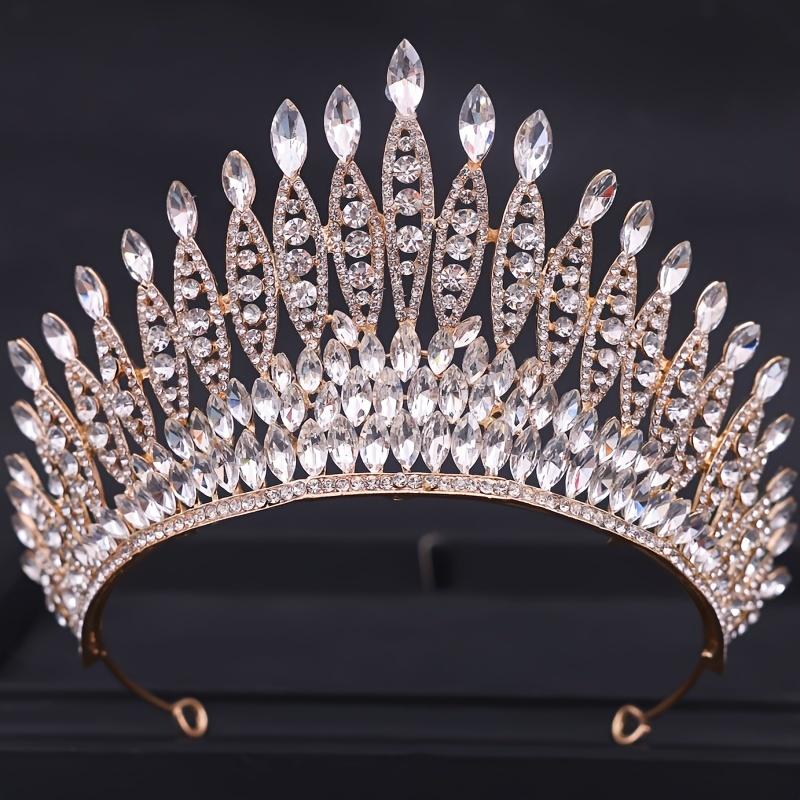 Baroque Crystal Tiaras and Crowns Rhinestone Prom Diadem Headband Women Bridal Wedding Hair Accessories Jewelry Crown Tiara Gift