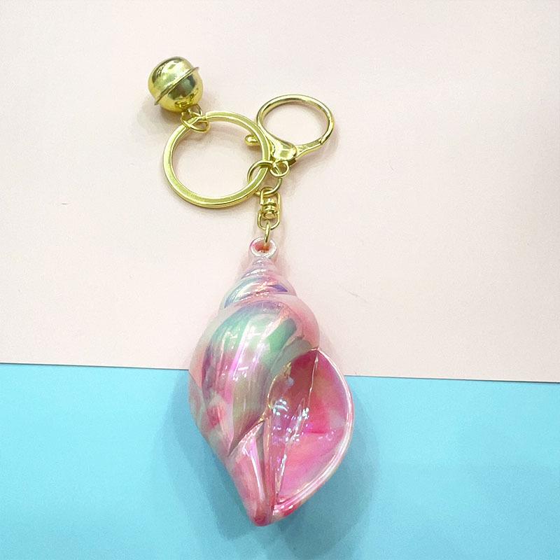 Iridescent Shell Starfish Keychain Pendant - Unique Accessory & Gift