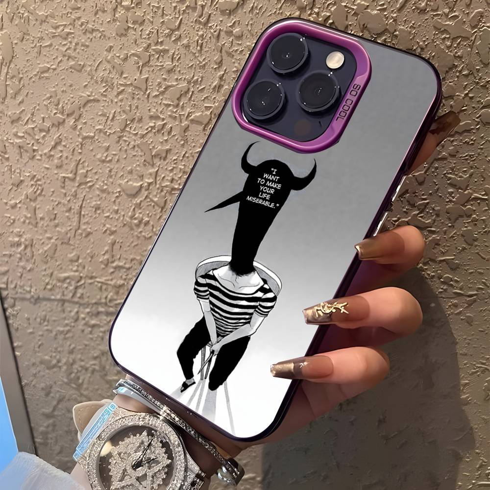 Goodnight Oyasumi Punpun Purple Matte Shockproof CoverPhone Case For iPhone 17,16,15,14,13,12,11,Pro,XS,Max,Plus,Mini,SE4,E