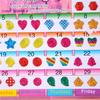 1Sheet Colorful Kid Crystal Stick Earring Sticker Kids Jewellery Party Toy Gift Fashion
