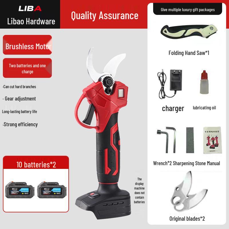 Cordless Electric Pruning Shears with Lithium Battery for Outdoor Garden and Fruit Tree Branches
