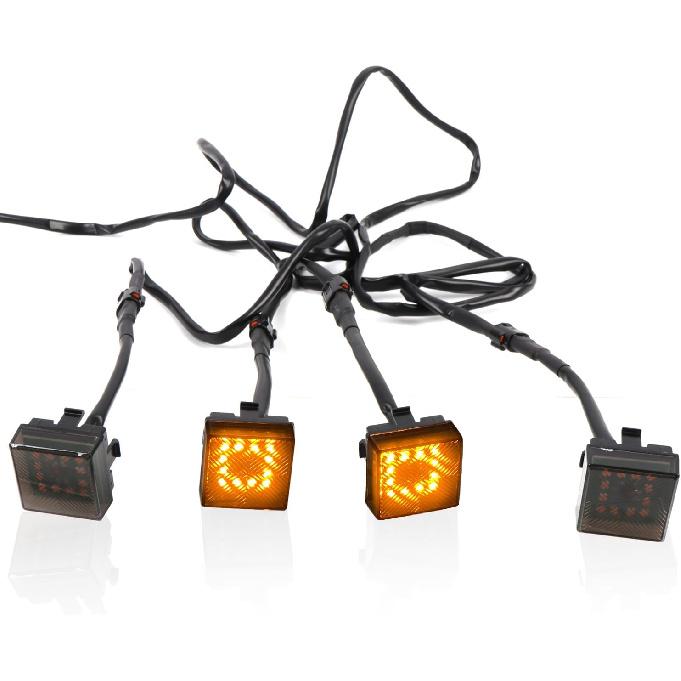 for Toyota Land Cruiser Prado J250 LC250 2024-2025 Front Grille LED Light Amber Light 8pcs Car Accessories (Upper+Lower)