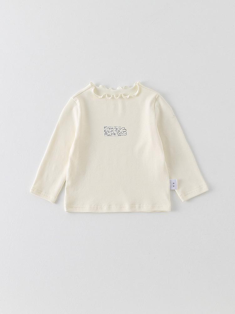 2026 Spring Korean-Style Long-Sleeve Printed Top for Baby Girls - Infants & Toddlers