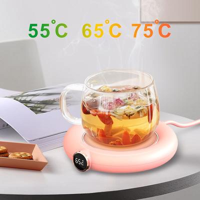 USB Kahve Kupa Isıtıcısı Çay Süt Su İçecekler 3 Vites LED Ekran Isıtma Pedi Elektrikli İçecek Isıtıcısı Ev Ofis Masa Kullanımı İçin