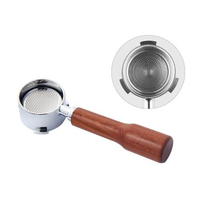 51mm Bottomless Coffee Portafilter 3 Ear Wood Handle Espresso Filter Handle Universal Espresso Machine Replacement Parts Cafe