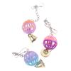 Bird Parrot Toy Colorful Swing Ball Toys with Bell Hanging Toy Cage Decorative Accessories for Small Medium Birds