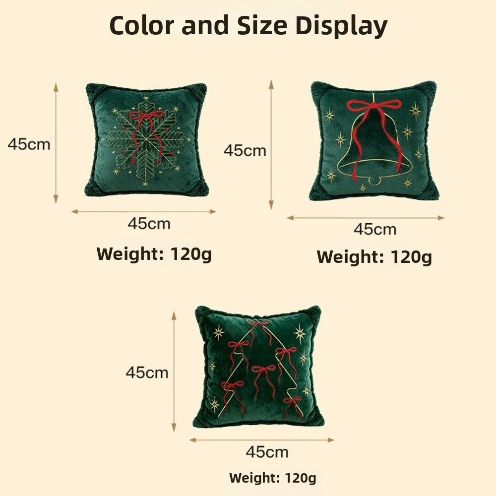 Christmas Throw Pillow Covers Xmas Tree Cushion Covers New Embroidered Pillowcase  Holiday Party