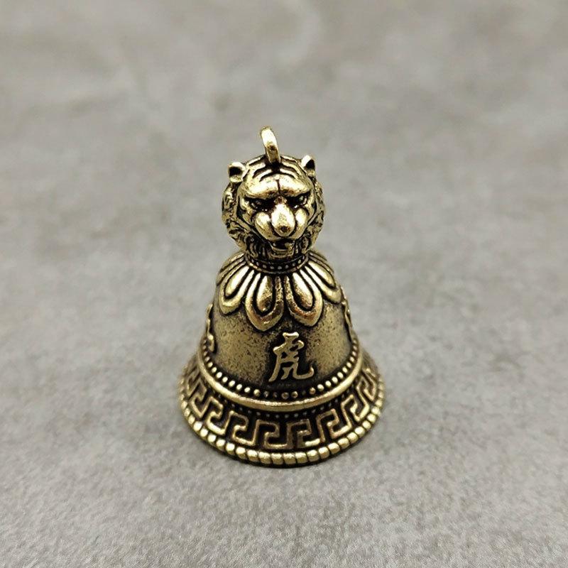 Chinese Style Zodiac Animals Heads Bell Gift - 12 Brass Animal Charms with Copper Bells, Oriental Cultural Home Decor ornament