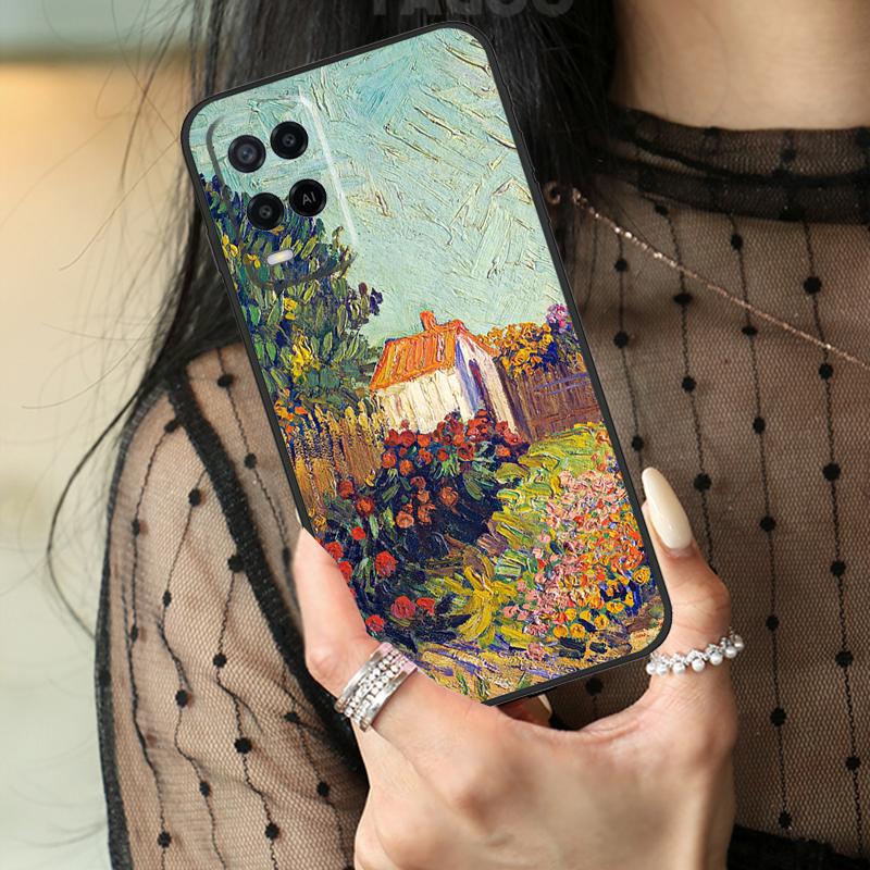Paintings Starry Night Van Gogh Case For Oppo A5 Pro A15 A17 A57 A77 A18 A38 A58 A78 A98 A94 A74 A54 A40 A60 A80 A96 A76 A16