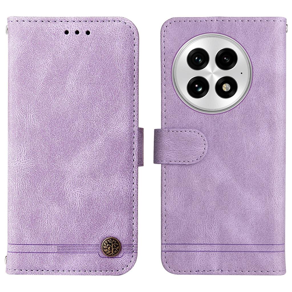 For OnePlus 13 Leather Wallet Cases Skin Touch Phone Cover Stand with Strap