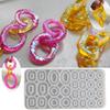 Flexible Silicone Moulds Jewelry Accessories Moulds Silicone Texture for Hand-Making Multi Circle Earrings and Keychain