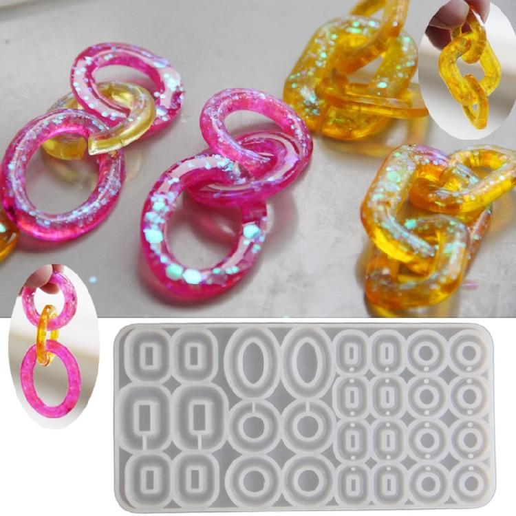 Flexible Silicone Moulds Jewelry Accessories Moulds Silicone Texture for Hand-Making Multi Circle Earrings and Keychain