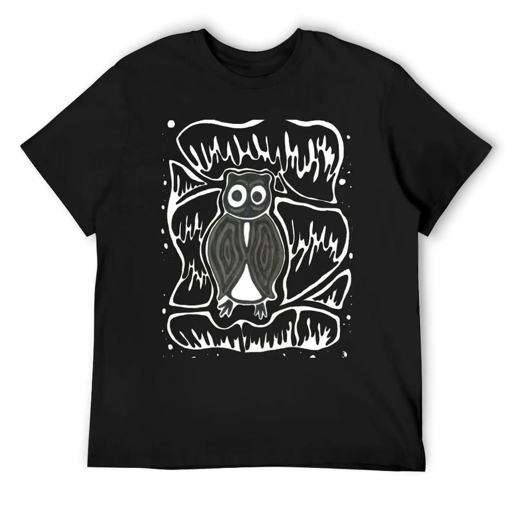 Brown Owl T-Shirt Graphic T Shirt Vintage Personalized T-shirt Topping T Shirts for Men Pack