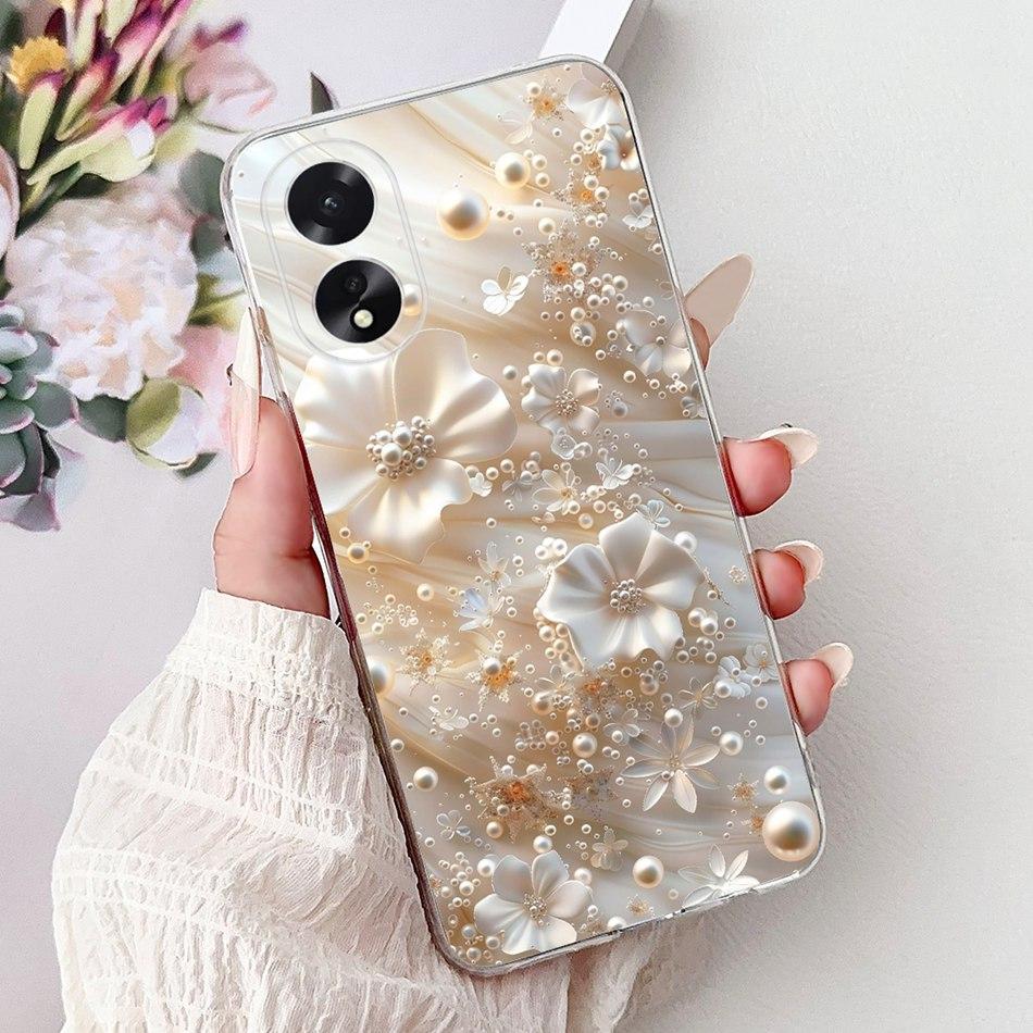 For OPPO A18 A38 CPH2579 CPH2591 Elegant Floral Butterfly Phone Case For Oppo A18 A38 4G Soft Silicone TPU Cases