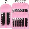 10pcs Wig Storage Bag With Hanger Hair Bags With Plastic Hanger For Virgin Hair Black Wig Organizer Hangers For Multiple Wigs