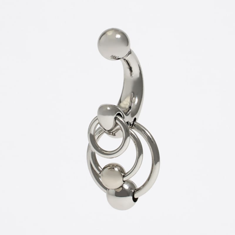 BIMBA Y LOLA Silver Hoop Earrings B245AIW703SIF