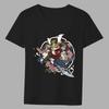 T-shirt de Verão Masculina Clássica Harajuku Street Série Estampa Anime Casual Simples Gola O Juventude Passageiro Camisa Confortável