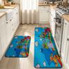 Sesame Street2 Flannel Kitchen Mat Christmas Soft Area Rug Non Slip Floor Carpet Home Decoration