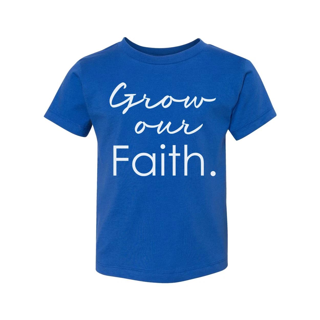 

Grow Our Faith Christian Unisex T Shirt With Inspirational Scripture Message For 2XL