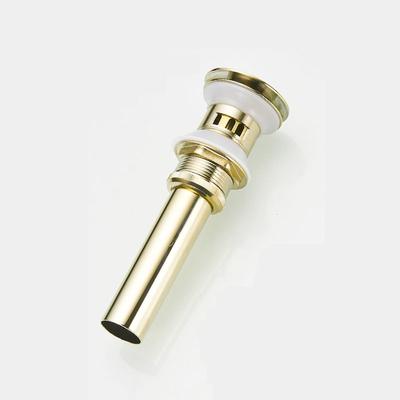 Gold Bathroom Basin Sink Pop Up Drain Brass Material Waste Stopper Floor Drain Non-Porous Bathroom Basin Drainer Bath Hardware
