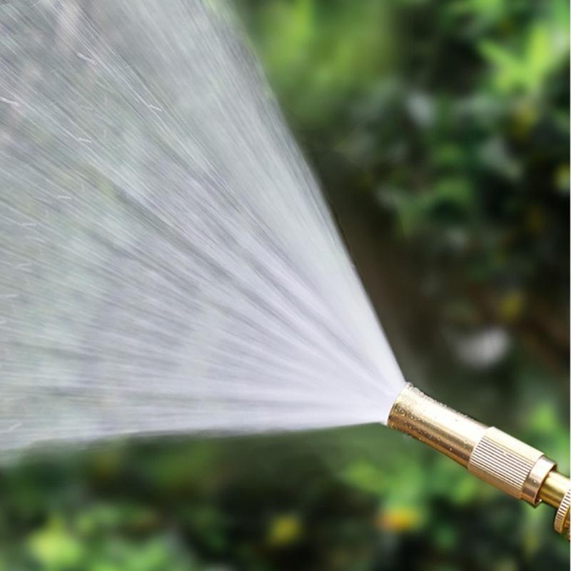 Spray Hose Nozzle Replacement Adjustable Brass Nozzle for Car Washing Gardening High Pressure Nozzles Heavy Duty