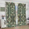 Set Of 2 Bohemian Floral Green Curtains Style Morris Tree Pattern Living Room Bedroom Curtain Polyester Perfect For