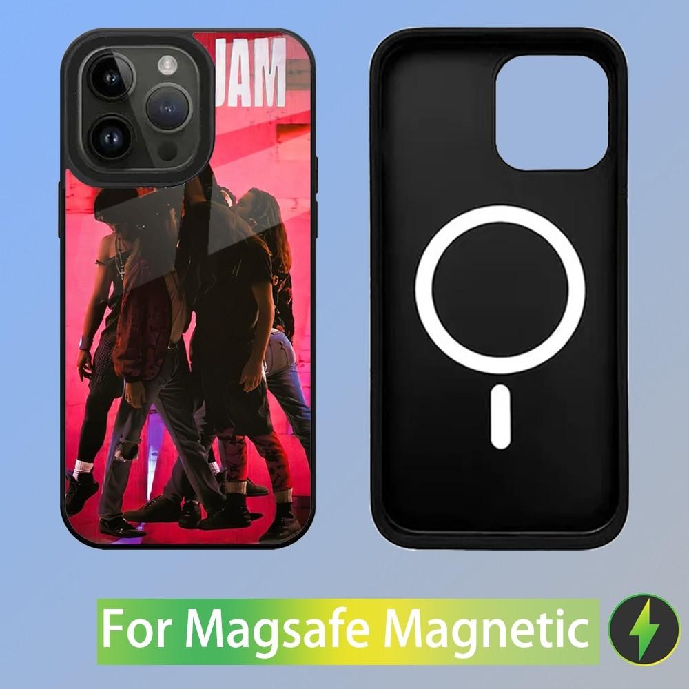 P-Pearl Jam Rock Band Phone Case For iPhone 16,15,14,13,12,11,Plus,Pro,Max Mini Magsafe Magnetic Wireless Charging