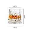 Whiskey Glasses Rotatable Tumbler Crystal Glass Cups Drinking Glasses with Creative Coasters for Scotch,Bourbon,Cocktails