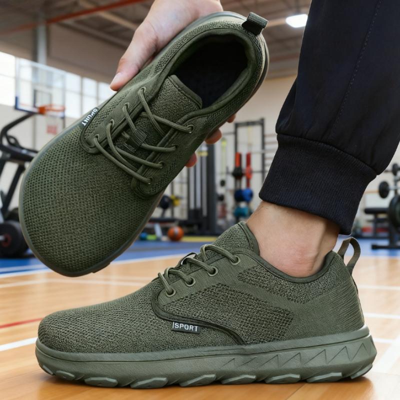 Men's Wide Toe Shoes Breathable Mesh Cushioning Lightweight Comfortable Sneakers Marathon Running Shoe Minimalist Big Foot Shoes