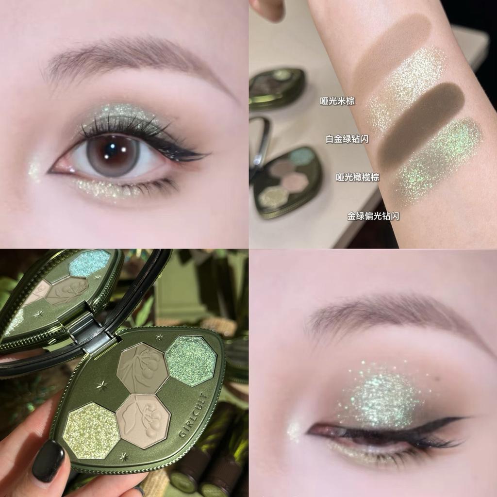 Girlcults Eyeshadow Palette Long Lasting Chameleon Shimmer Glitter Matte Eye Shadow High Pigmented Eye Paletas