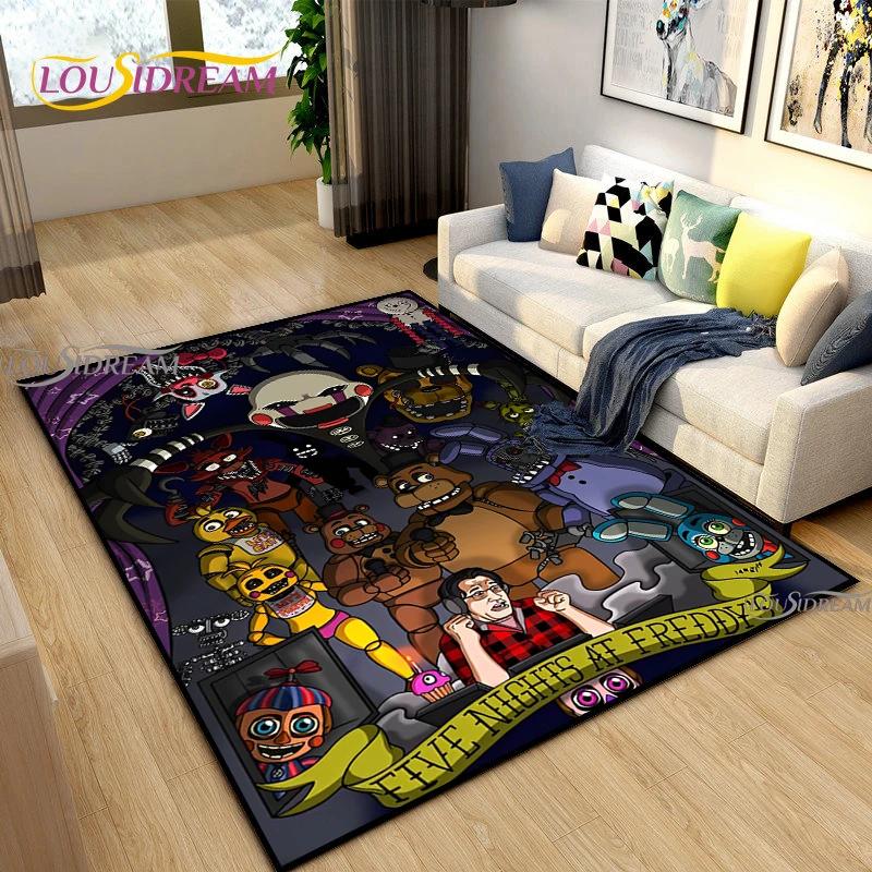 

Horror Bear Night Game Carpet for Living Room Bedroom Rug Kitchen Kids Door Unslip Floor Mat Birthday gift photography props Rug 40x60cm