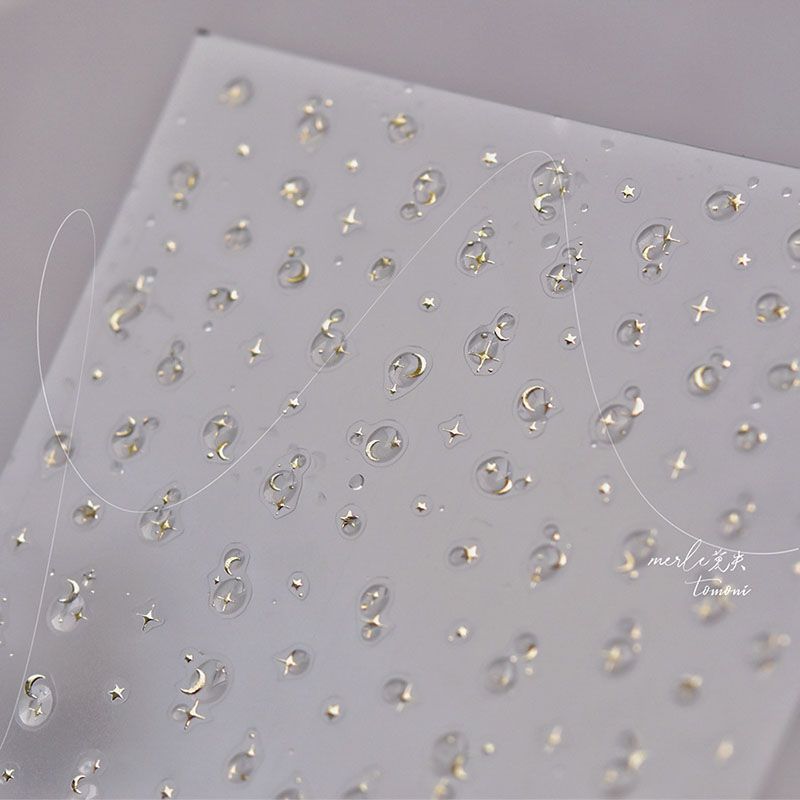 

Bronzing Little Star Moon Tomoni Dream Nail Sticker New Bronzing Small Star Moon 607