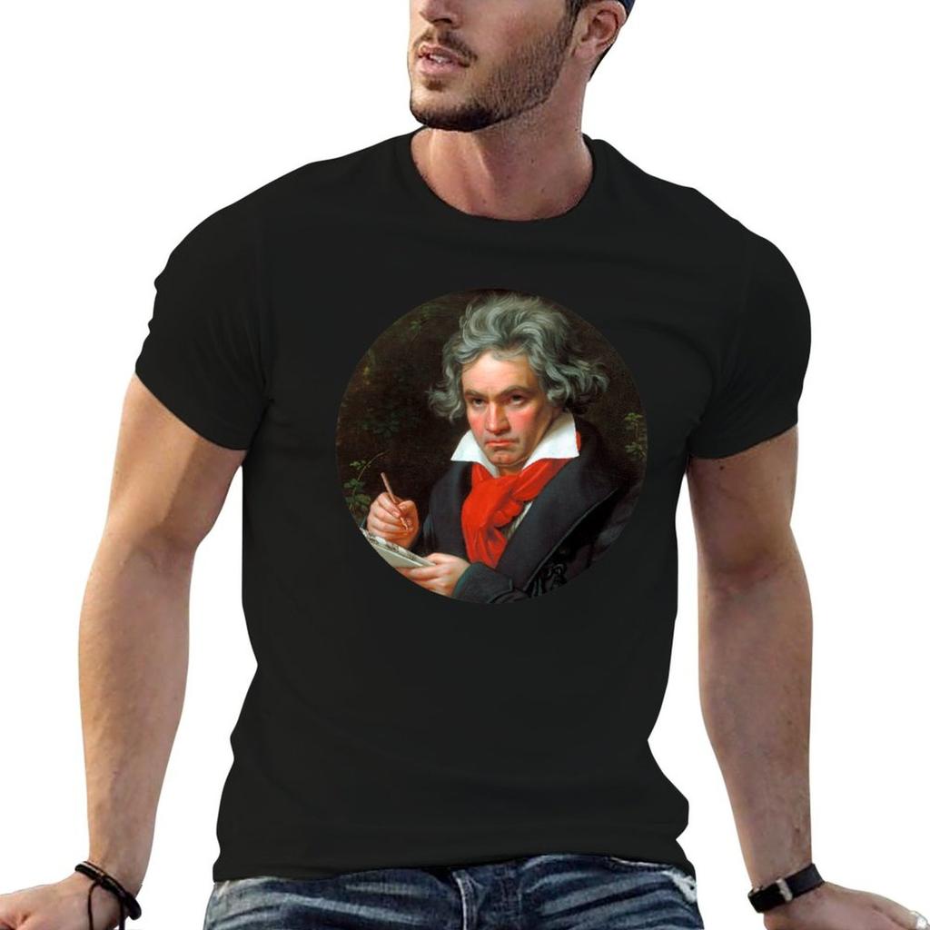 T-shirt Ritratto Compositore Ludwig van Beethoven Maglietta Ultra Morbida Top