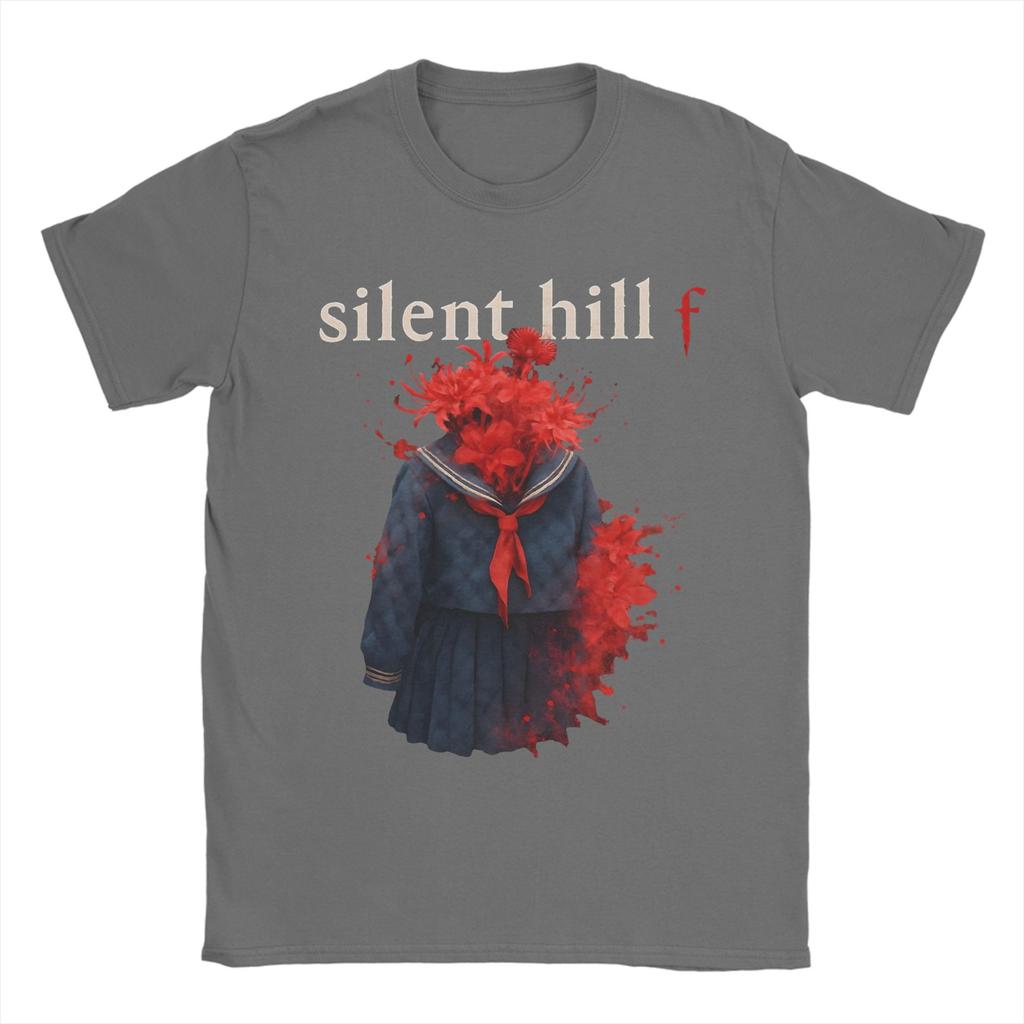 Leisure Silent Hill F Blooming Death T-Shirts Men Round Collar Pure Cotton T Shirts  Short Sleeve Tees Plus Size Clothes