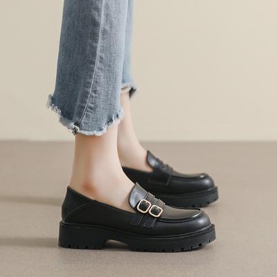 Weiwei Girl 681-1 Loafers Women's Platform 2025 New Versatile Retro Two Wear Small Leather Shoes Large Size Women's Shoes