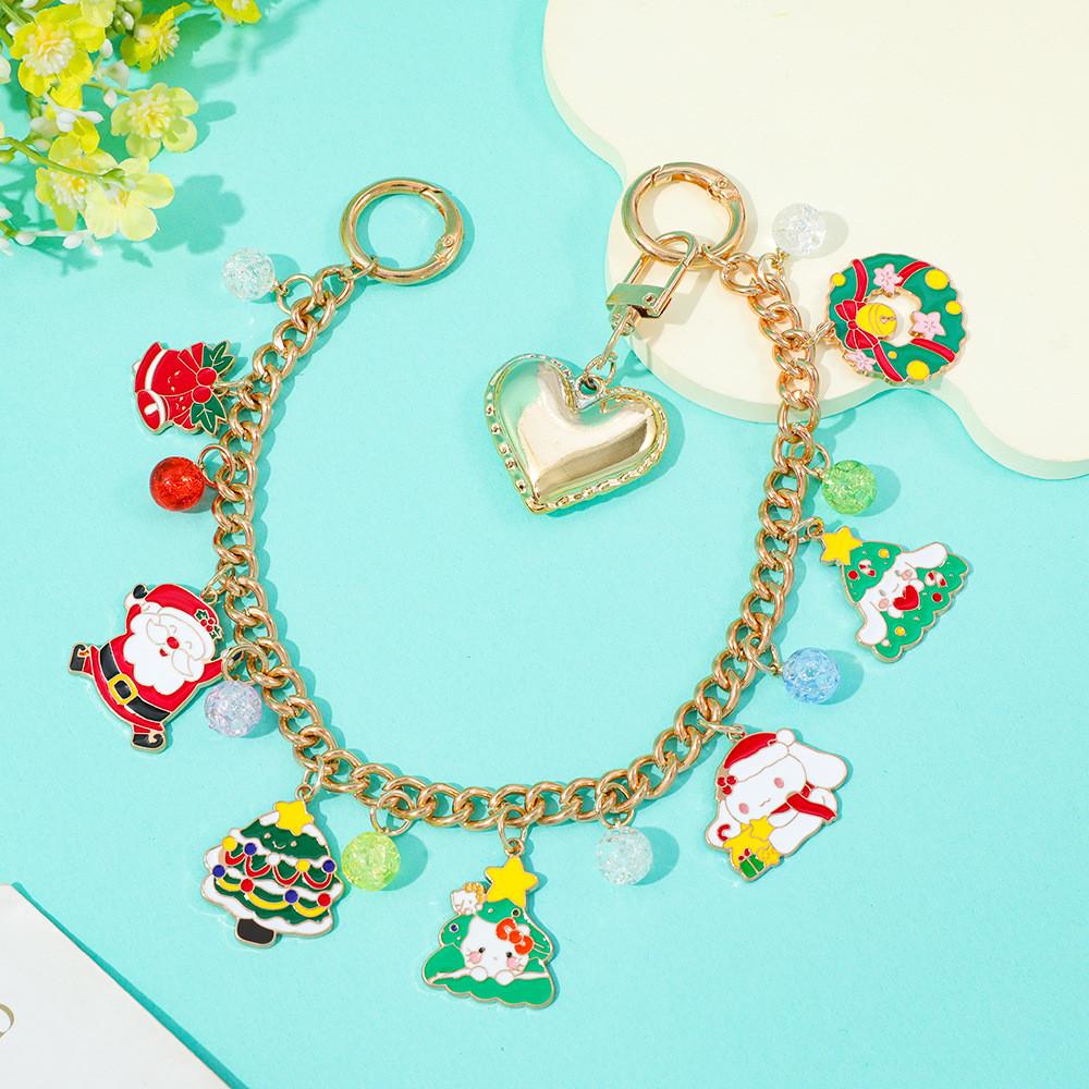 Sanrio Hello Kitty Christmas Pendant Bag Chain Zinc Alloy Charm For Women And Men
