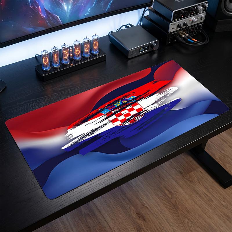 Croatia Football Crest Mouse Pad, Extended Non Slip Rubber Desk Mat for Gaming Office Laptop Fan Gift