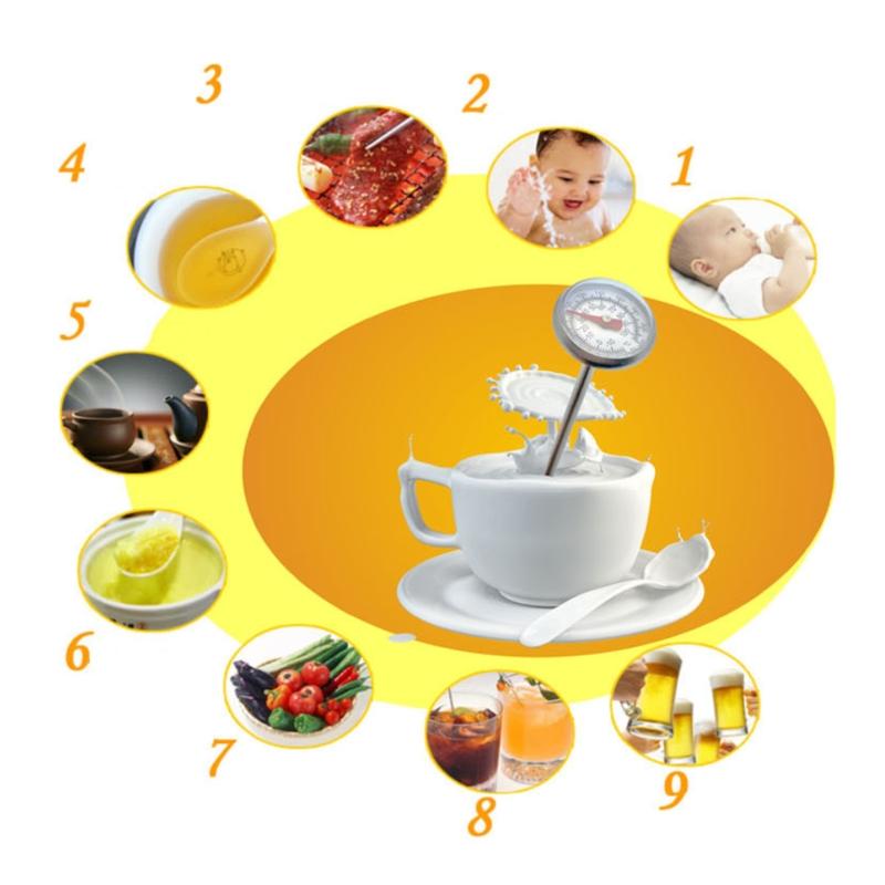 Genaues mechanisches Temperaturmessgerät Detektor Thermometer mit Sonde Lebensmittelgeeigneter Edelstahl für Küchenofen Sicherheit