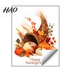 Fall Leaf Window Clings Harvest Themed Static Sticker, Decorative Non Adhesive Cling, Seasonal Glass for Windows Removable Watercolor Decals