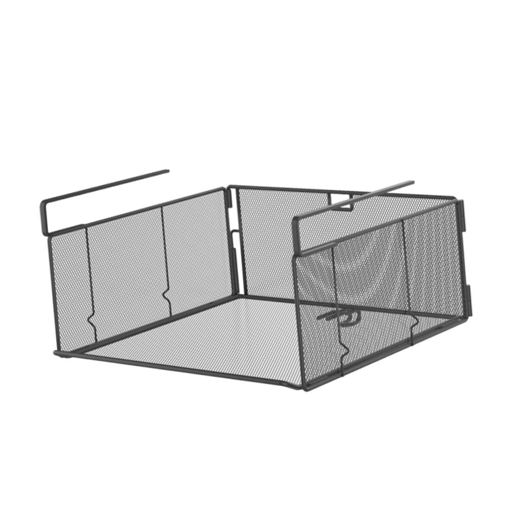 Under Cabinet Shelf Basket Pull Out Shelf Extender Hanging Storage Baskets Wire Rack Storage Organizer for Dorm ,Desk, Closet